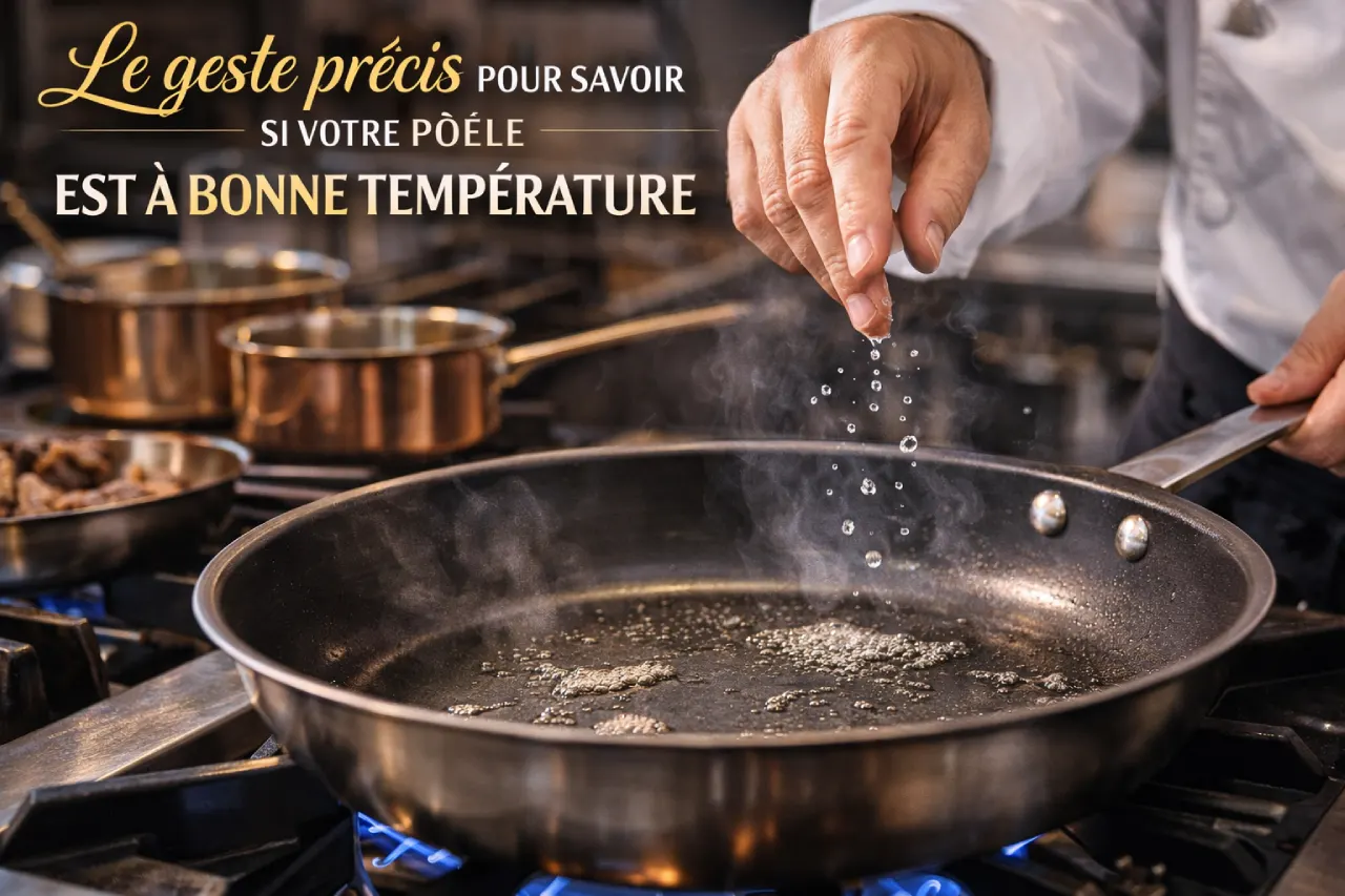 Le geste précis pour savoir si votre poêle est à bonne température