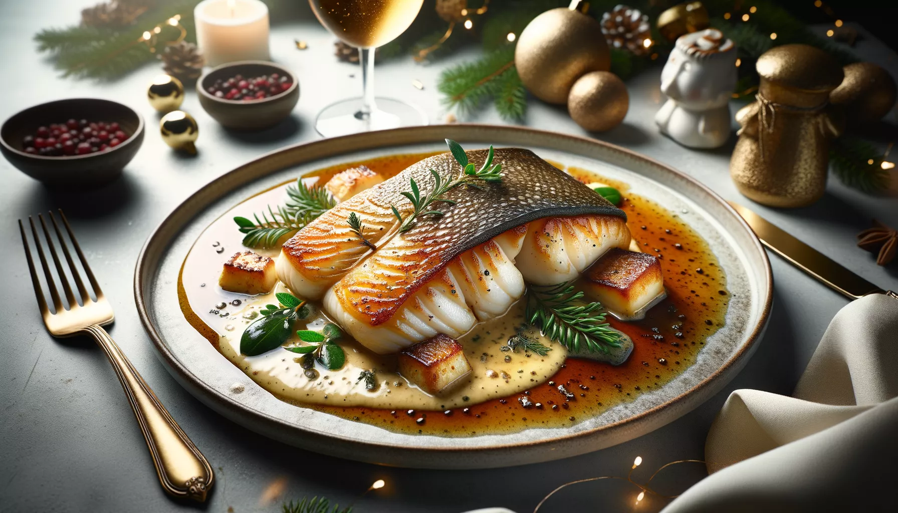 Lotte rôtie au beurre blanc : plat festif du Nouvel An
