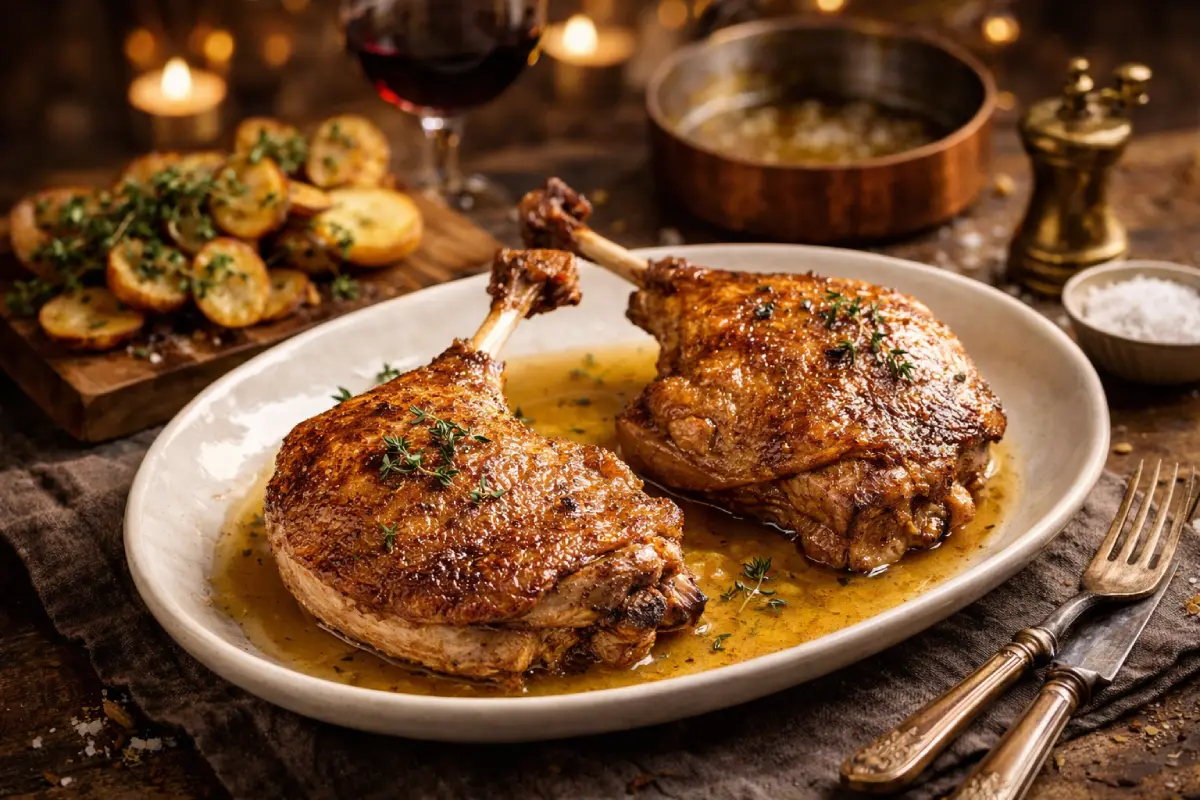 Confit de canard maison comme en Dordogne : astuces pour une peau ultra-croustillante