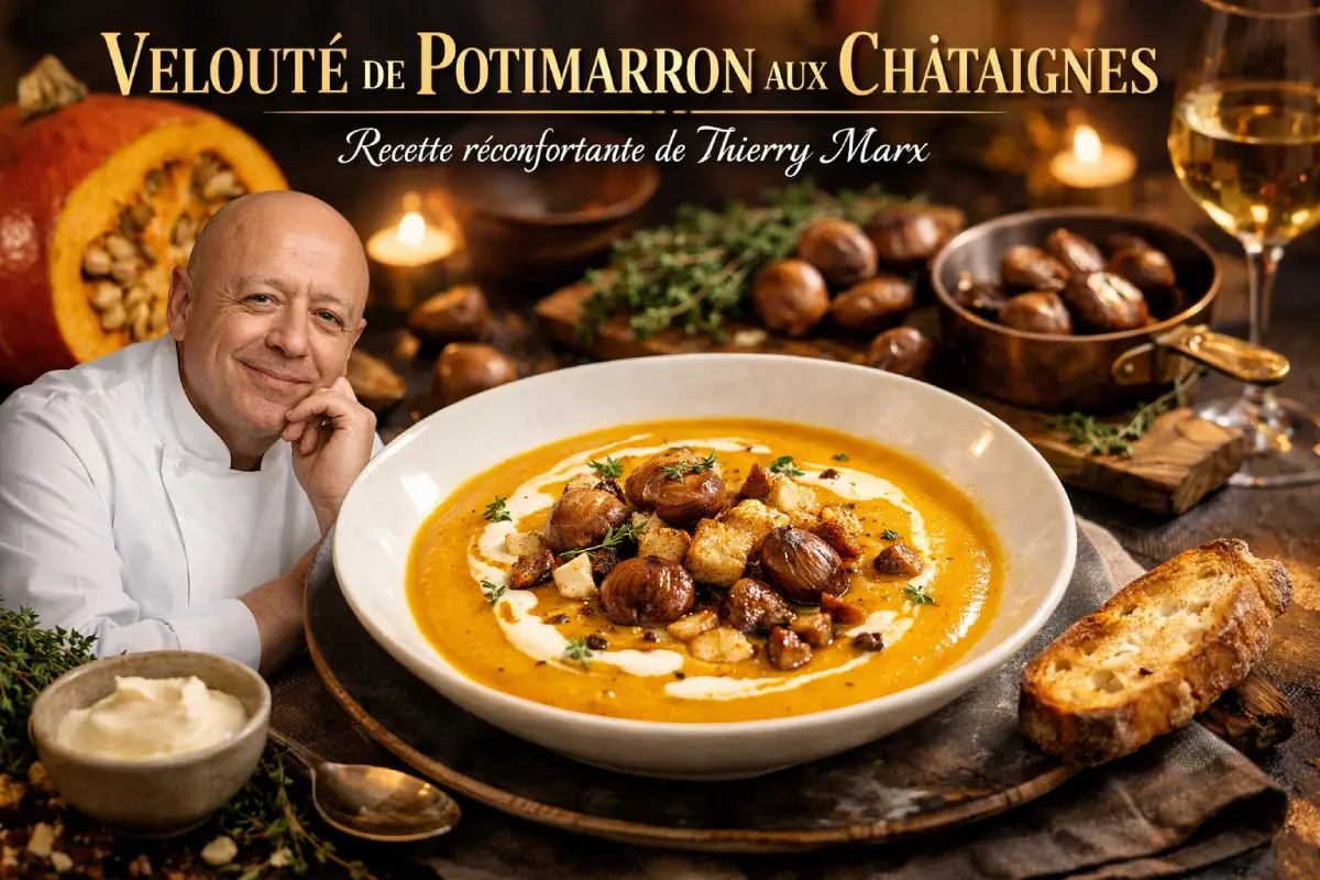Velouté potimarron et châtaignes : la recette réconfortante et healthy de Thierry Marx parfaite pour l'hiver