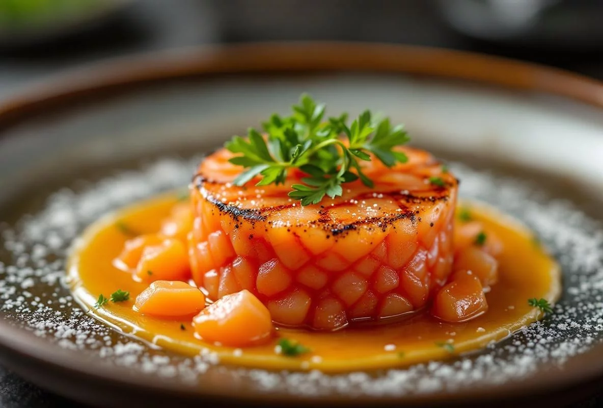 Tartare de saumon minute inspiré de Yannick Alléno