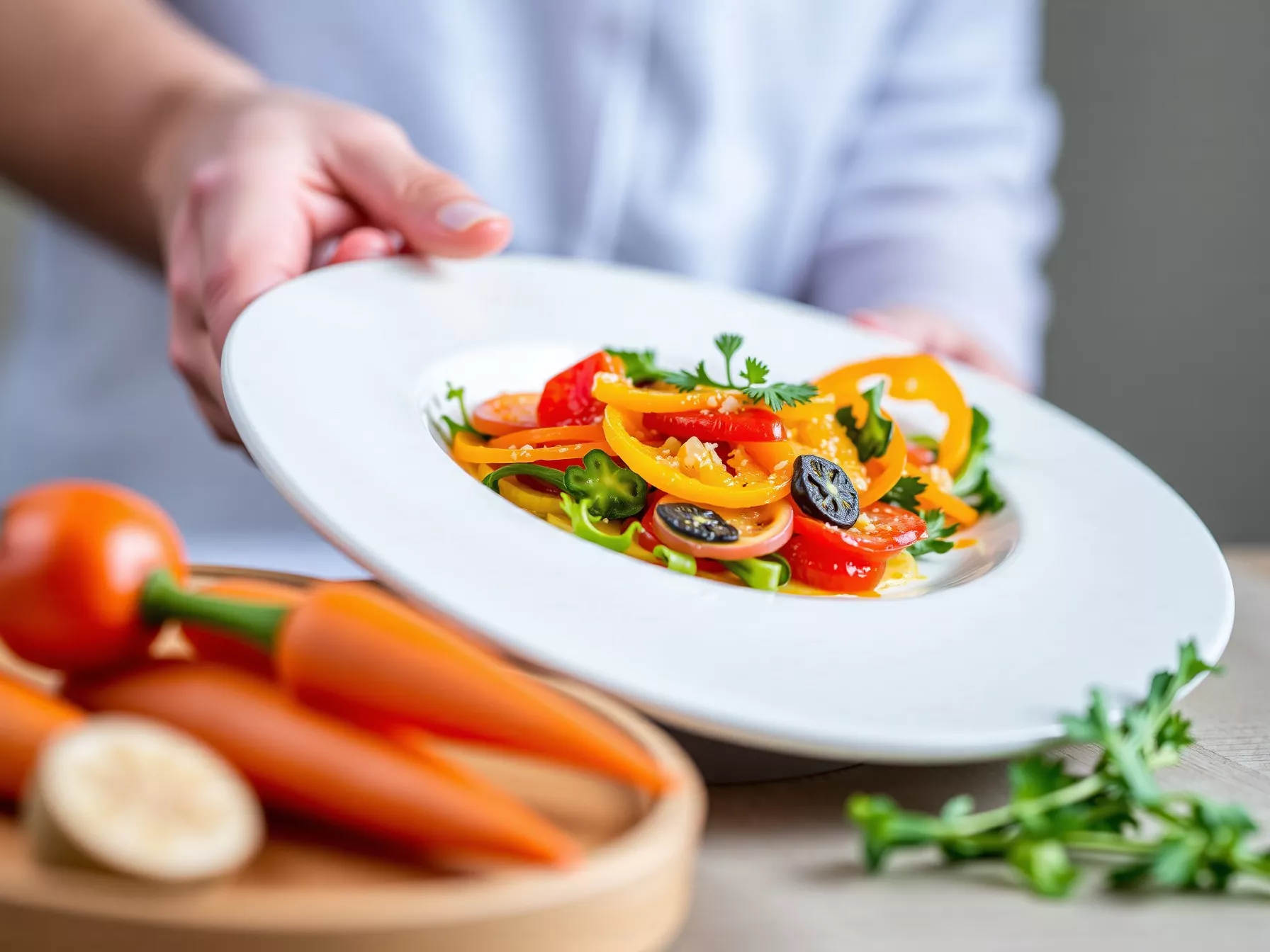 Carpaccio de carottes multicolores : l&rsquo;art minimaliste à l&rsquo;italienne