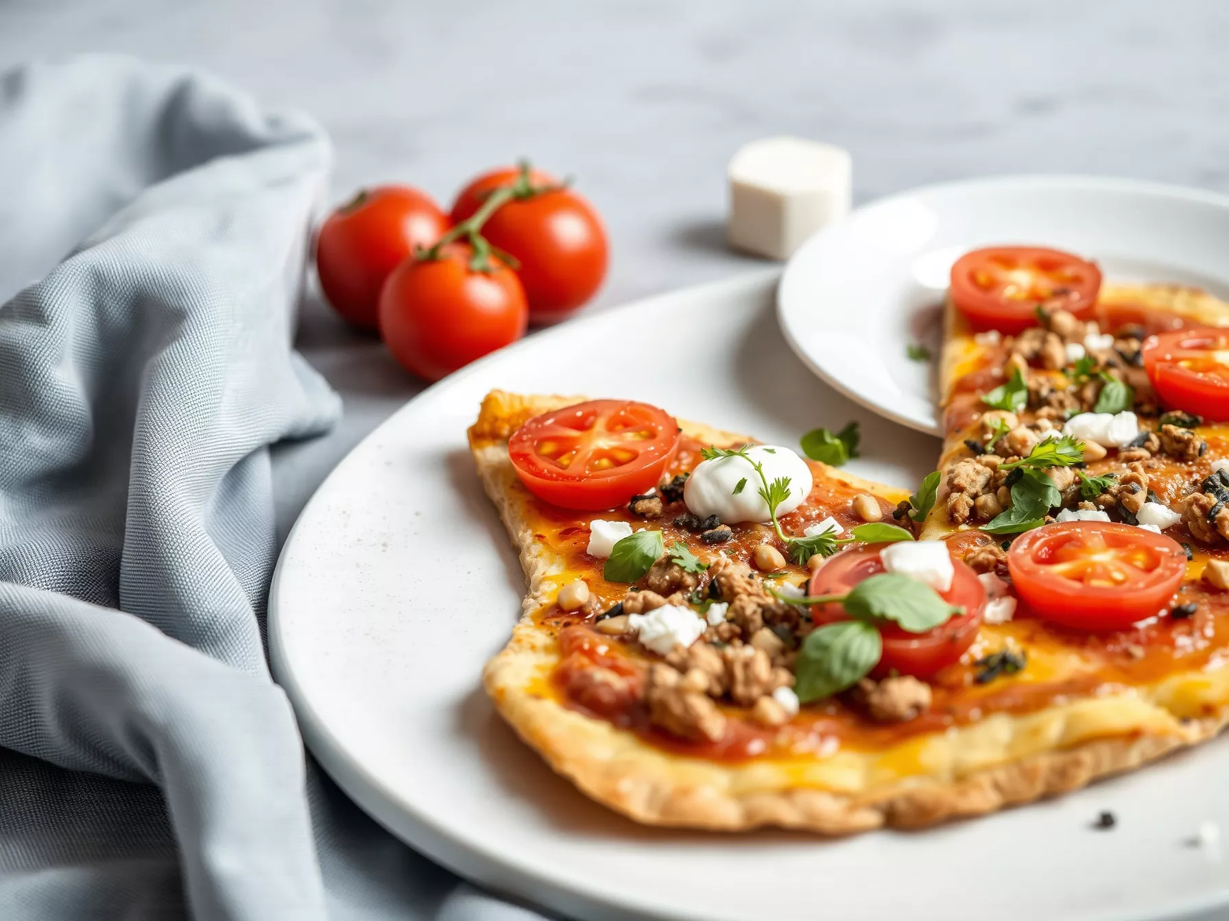 La pizza de crêpes qui fait l’unanimité – crêpe en base, tomate, fromage et garniture au choix