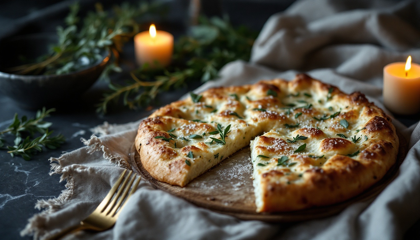 Focaccia génoise à la fleur de sel de Guérande et romarin frais : la mie alvéolée comme à Gênes