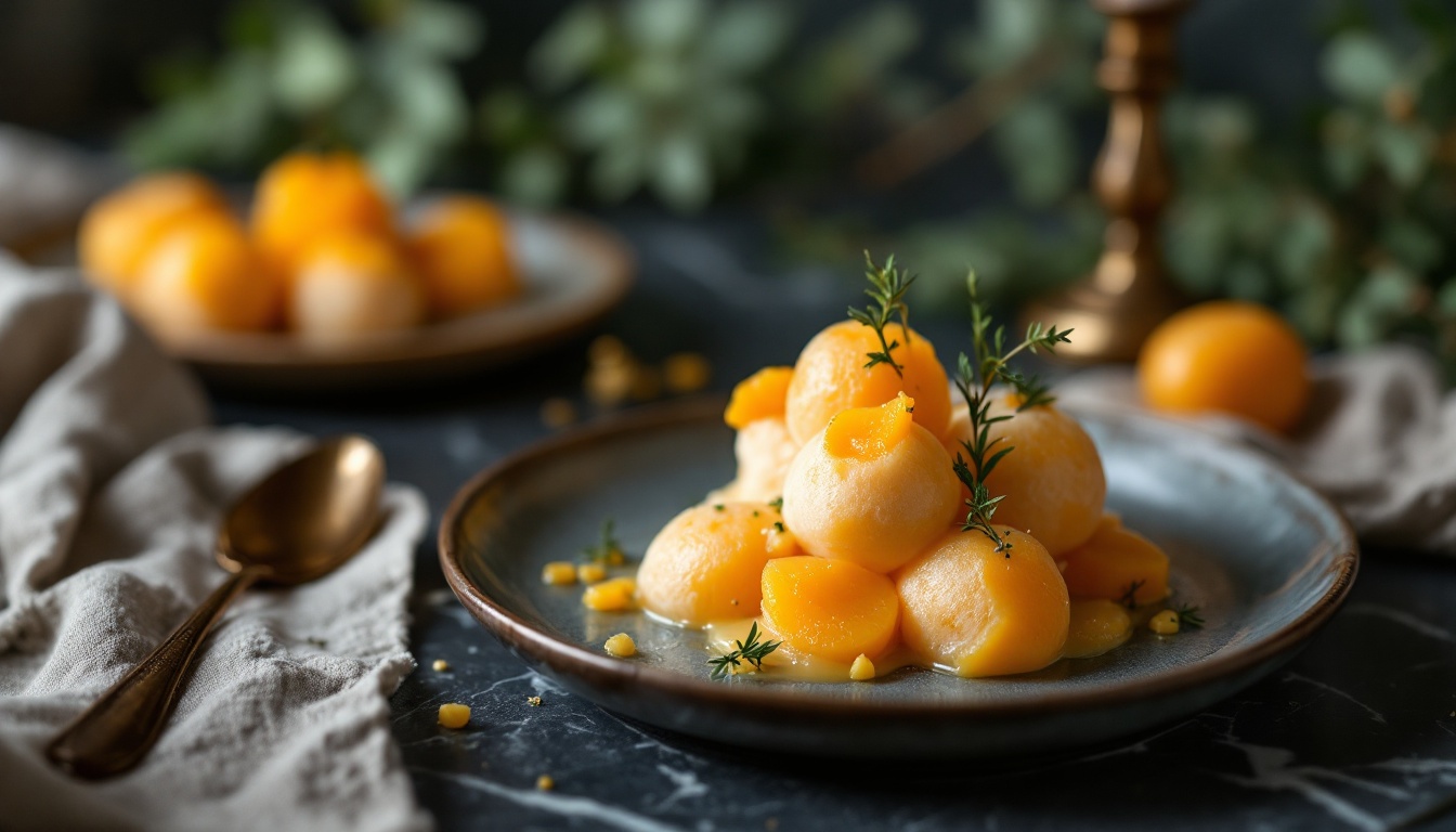 Sorbet abricot rôti au romarin : la technique des glaciers provençaux pour un fruit d’été sublimé