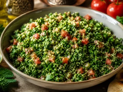 Taboulé libanais authentique : la technique des herbes en abondance pour un résultat digne des grandes tables de Beyrouth