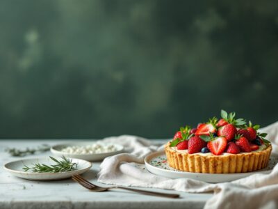 Tarte aux fraises et crème pâtissière à la vanille de Tahiti : la technique de Yann Couvreur pour une tarte de fête